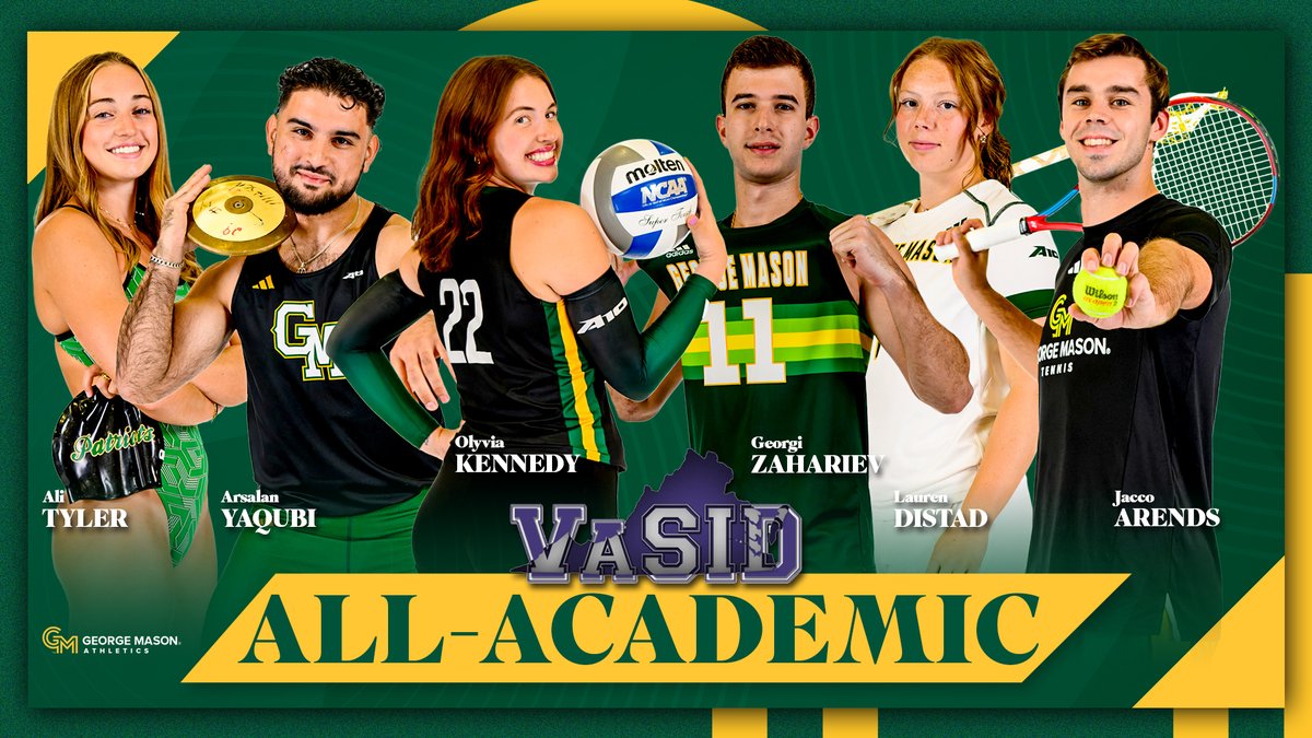 👏 Congratulations to our 6⃣ Patriots named to the VaSID All-Academic Team! 🏆 📚
Your hard work makes #MasonNation proud.
💚💛 Excellence. Dedication. Achievement.
#VaSID #TogetherWeStrive
gomason.com/news/2025/7/8/…