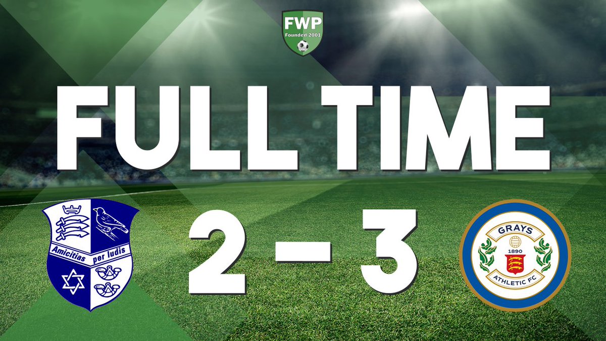 FULL-TIME: Wingate &amp; Finchley 2-3 Grays Athletic #IsthmianLeague fwp.co/dLaGsT