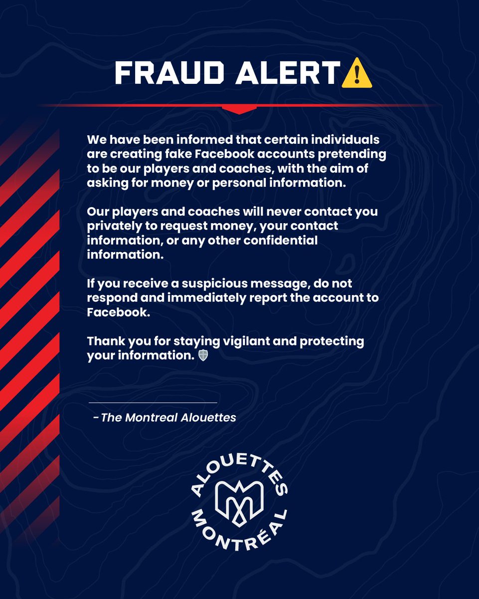 MESSAGE IMPORTANT ‼️ ALERTE À LA FRAUDE ⬇️
--
IMPORTANT MESSAGE ‼️ FRAUD ALERT ⬇️