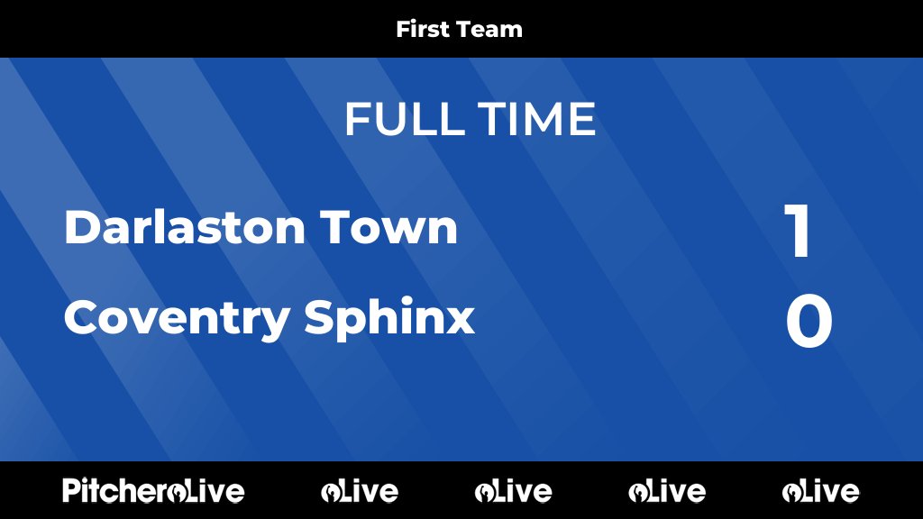 FULL TIME: Darlaston Town 1 - 0 Coventry Sphinx

Harry Chesterton scored the winner late in the game
darlastontown1874fc.com/teams/116581/m…