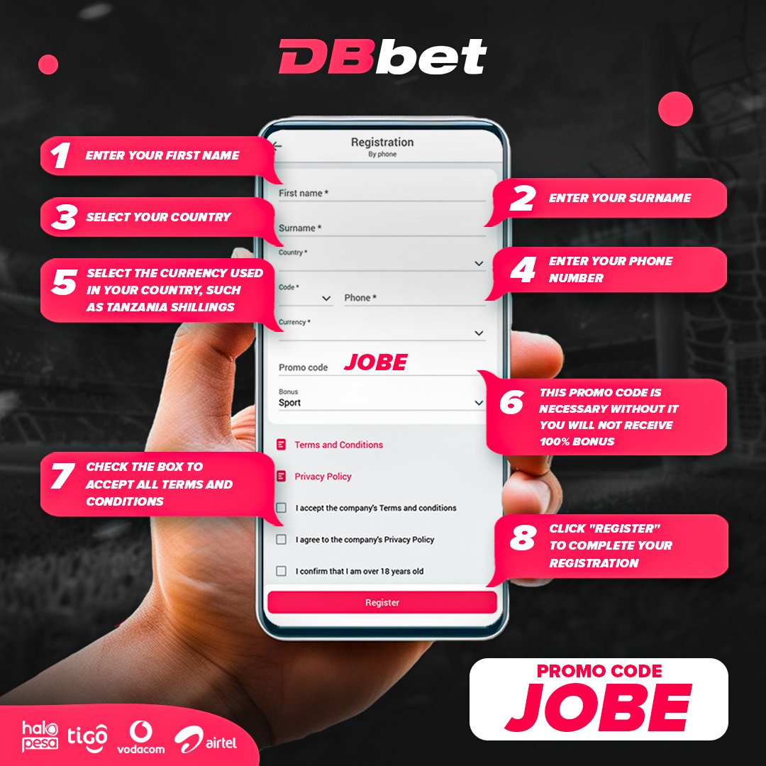 SPECIAL 🔥 🔥 03+ ODDS OF THE NIGHT
▶️DBbet

Betcode ▶️4QK3A
💥STAKE HIGH 
STEP 1:
✳️ Register/Play👉ln.run/SsUkC

STEP 2: ✅
🎁Use Promo Code: JOBE

RT TAFADHALI 
<a href="/giva_tips/">GivaTips💥</a> <a href="/Champione_Tips/">Raisi wa Betting Tz</a> <a href="/MathiasMashaur7/">MASHAURI</a> <a href="/NasriAllyy/">NASRI</a> <a href="/Sativa255/">SATIVA17</a>