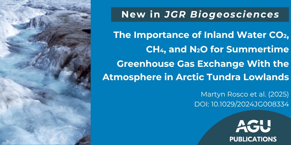 JGRBiogeo's tweet image. A new study investigates the three most important GHGs in ponds, lakes, and streams in an area of Arctic Siberia over two summers (2016–2017).

🔗Check out the #OpenAccess article: doi.org/10.1029/2024JG…

#AGUPubs #Arctic #GreenhouseGas