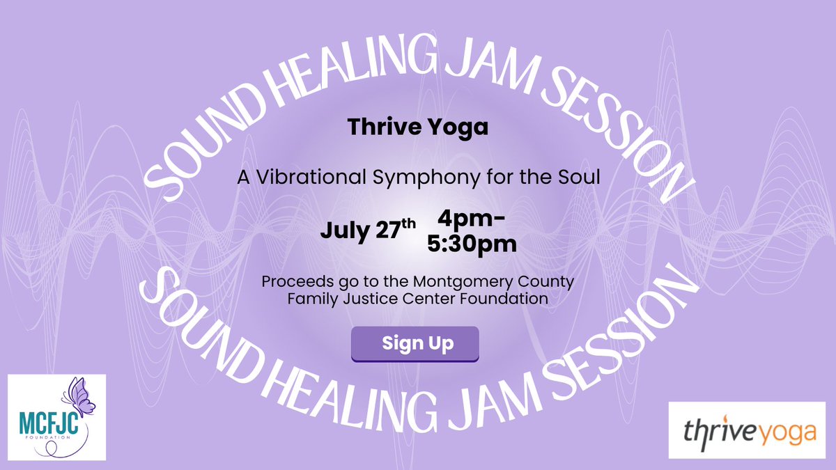 🧘‍♂️ The Sound Healing Jam Session is coming up this month! Spend 90 minutes at Thrive Yoga immersed in sound to recalibrate your system. All proceeds will go toward our Foundation.

Slots are filling up, so sign up today: thriveyoga.com/workshops-and-…