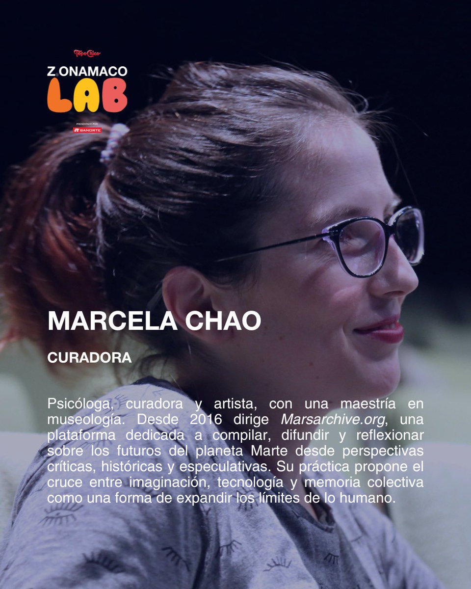Presentamos a Marcela Chao, curadora de ZⓈONAMACO LAB 2025.
 
Su propuesta curatorial activa la otredad como motor creativo: una exploración profunda de lo que no somos, pero también nos habita.

“Extra-Terrestre”
🛸 Una exposición para romper los límites de la percepción y