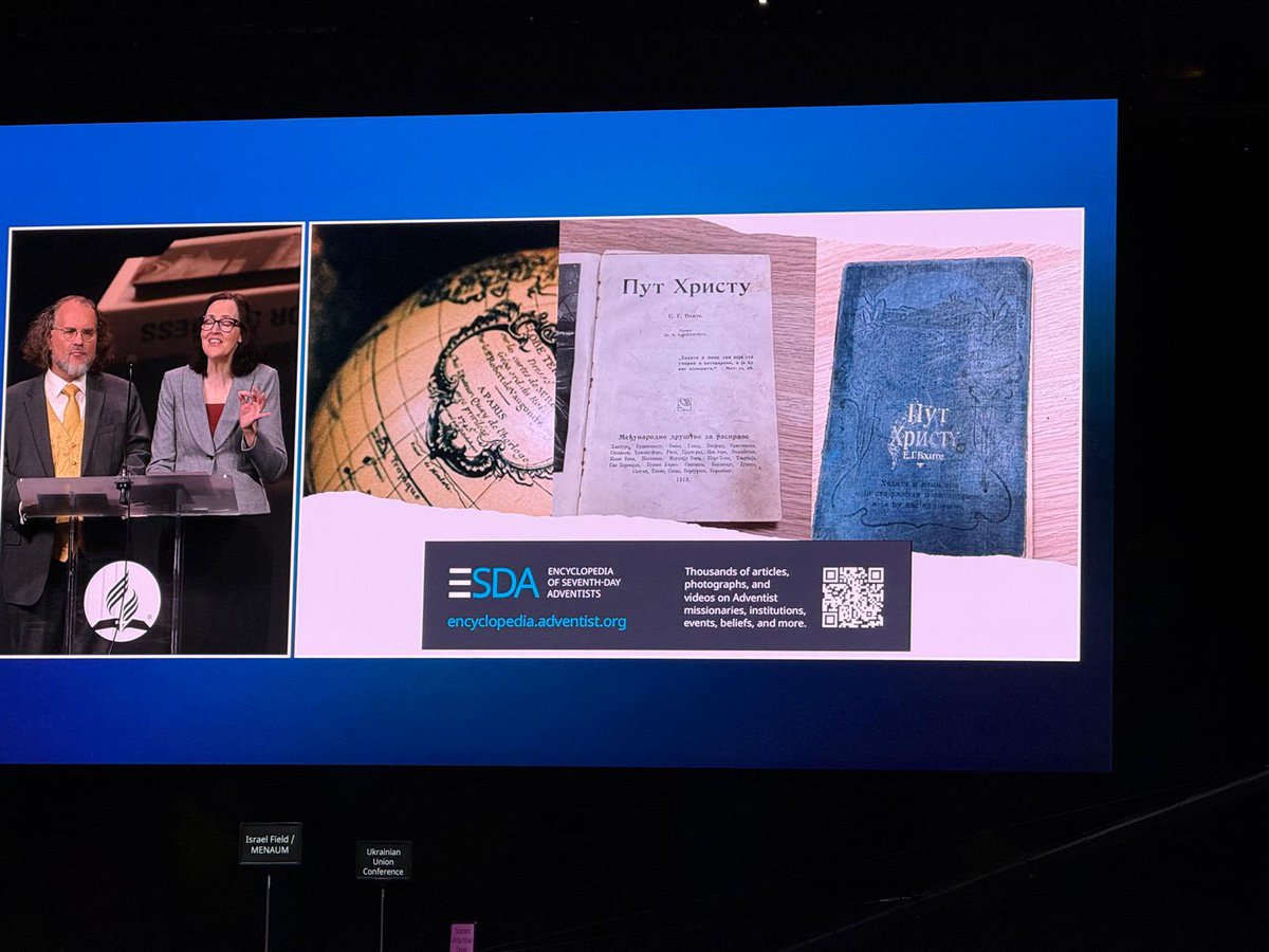 Adventist Archives (@adventarchives) on Twitter photo Our director, Dr. David Trim and the Managing Editor of <a href="/EncyclopediaSDA/">Encyclopedia of Seventh-day Adventists</a> Dr. Dragoslava Santrac, presenting a report on the ESDA to the #2025GCSession Our director, Dr. David Trim and the Managing Editor of <a href="/EncyclopediaSDA/">Encyclopedia of Seventh-day Adventists</a> Dr. Dragoslava Santrac, presenting a report on the ESDA to the #2025GCSession