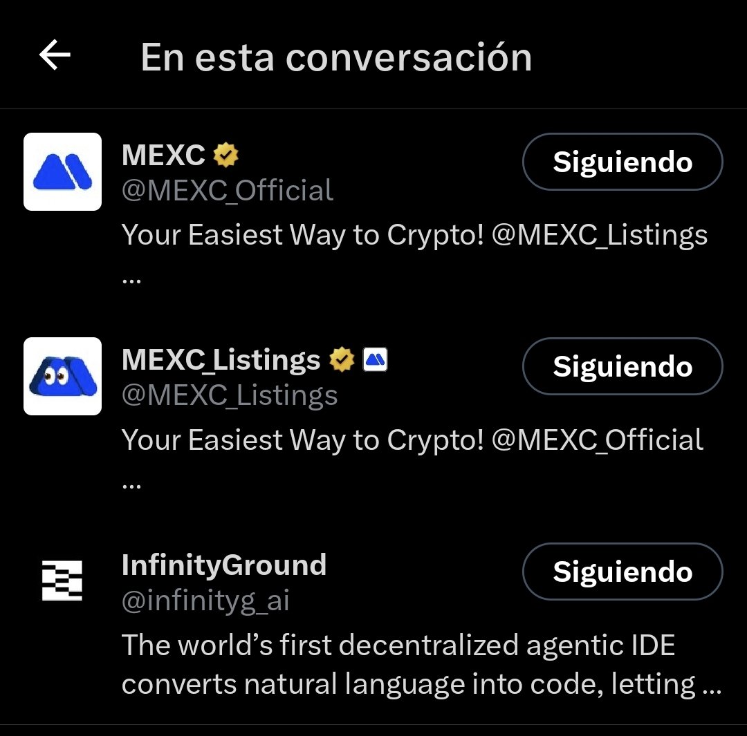 Javier_05122's tweet photo. @MEXC_Listings @MEXC_Official @infinityg_ai B. Turn natural language into Dapp code

UID MEXC 66472677

#MEXC #MEXC #MEXC https://t.co/SOJNrbXxro