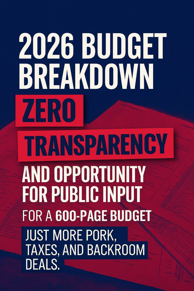 Jrsy1st's tweet image. It’s #TaxTuesday
Trenton rushed through a budget with $700M in last-minute pork, no public input, and more tax hikes.
📈 Out-of-control spending
💸 NJ taxpayers left footing the bill
This isn’t accountability — it’s #MurphyMath. #NJBudget #PorkSpending #NoTransparency