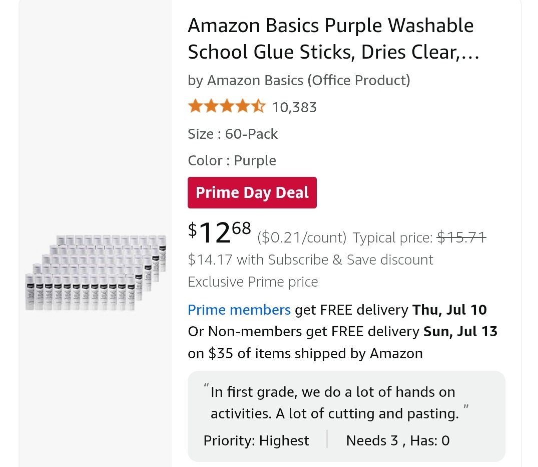 #PrimeDay is here! 
With so many <a href="/amazon/">Amazon</a> deals, I am hoping to #ClearTheList 🤞🏻 to be ready for my 1st graders.

#forthekids 🚸

#Repost 🔄

#ThankYou👩🏻‍🏫

📝 amazon.com/hz/wishlist/ls…

⬇️⬇️🤞🏻🤞🏻🤞🏻🤞🏻⬇️⬇️