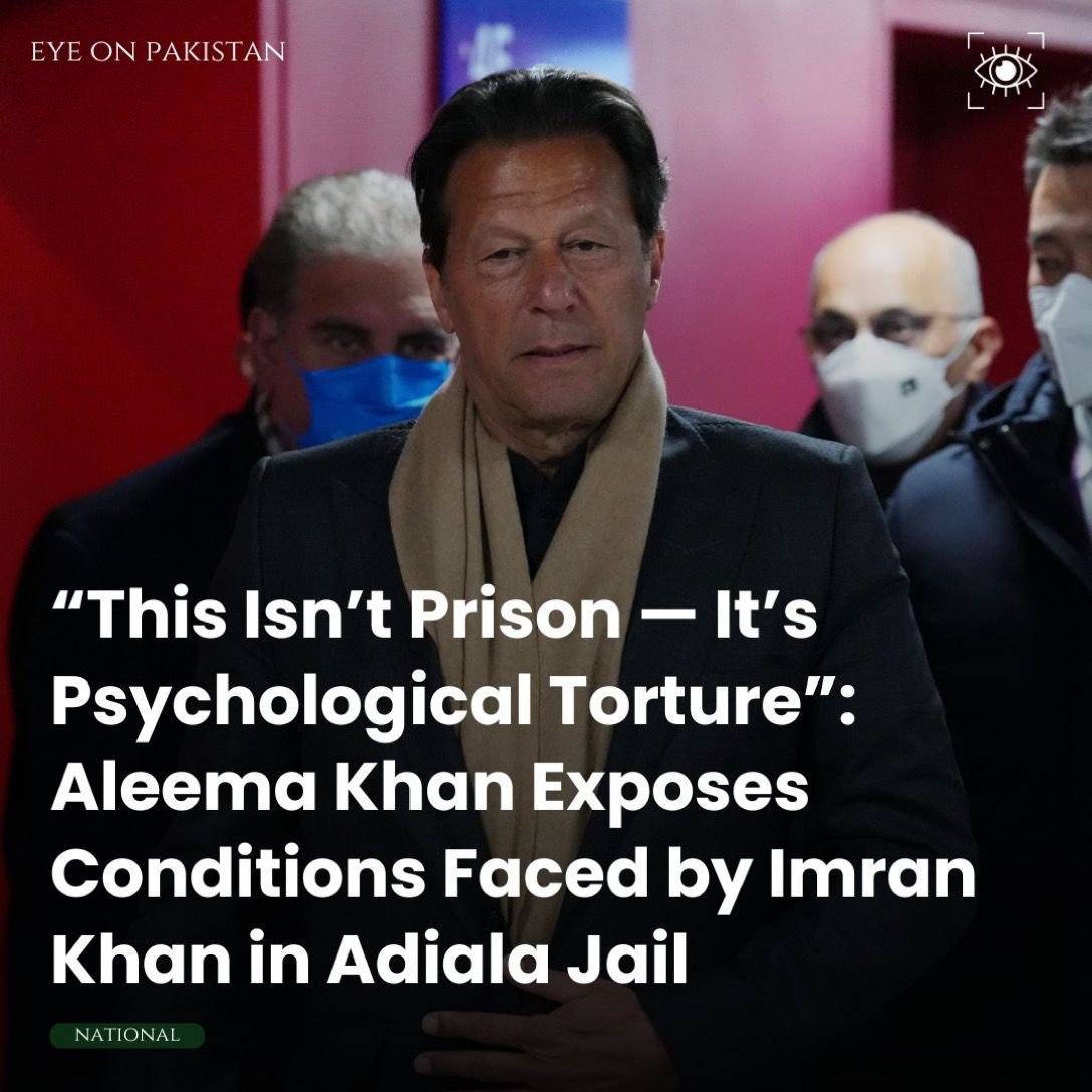 Imran Khan is being held in solitary confinement, isolated from the outside world in a maximum security prison. He’s being denied any contact and is kept in a small, windowless prison cell, at times in complete darkness and without electricity. This is against all international