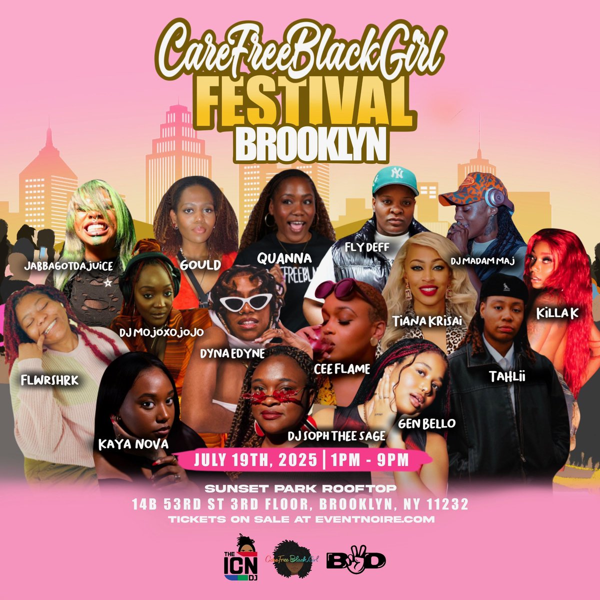 Brooklyn, we’re cominggg 🗽✨ CareFreeBlackGirl Fest is going down July 19th — live music, creative vibes, vendors &amp; more! Don’t miss the movement 

Tickets 🎟️ events.eventnoire.com/e/carefreeblac…