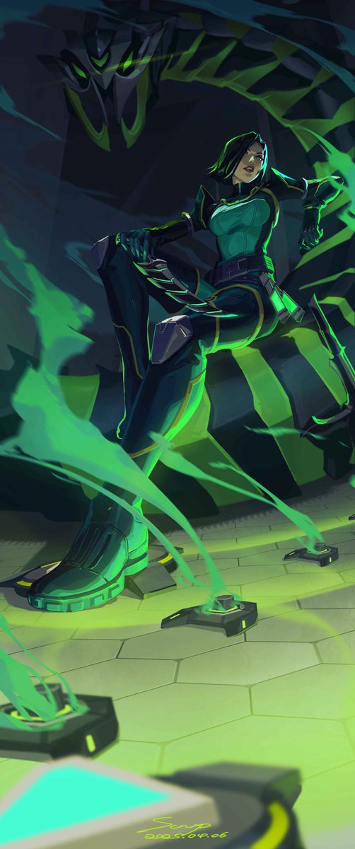 ArtStationHQ_'s tweet image. #Illustration│ Valorant ― &quot;Don&apos;t get in my way !&quot; 🔫🐍

Artist: Souptss