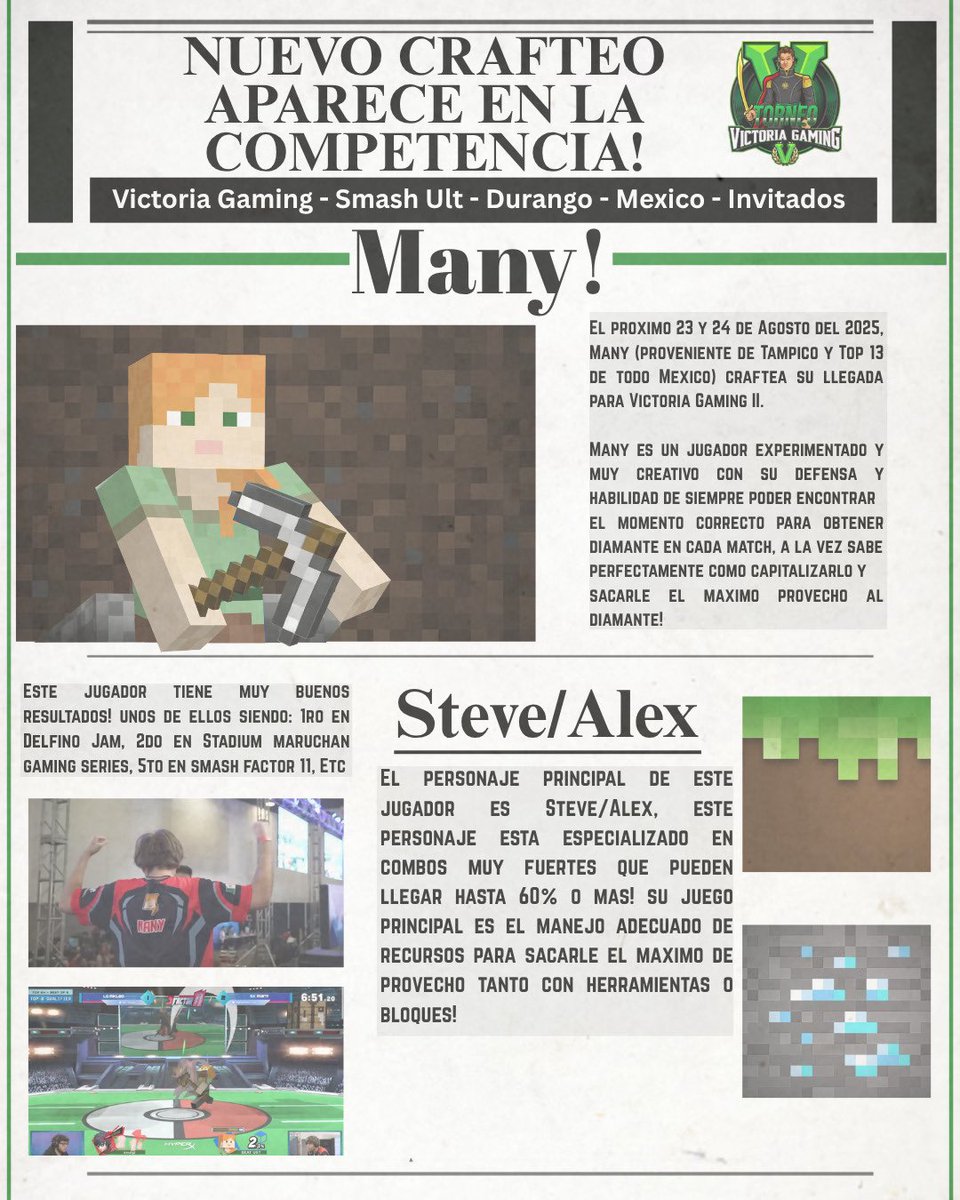 Rocks the Block!!☠️🔥

El mejor Alex en México se hace presente y sin duda este año tendremos un nivel increíble en el mejor torneo de Durango🏆

<a href="/ManyManit4s/">Mikage Reo</a> ❤️

En Victoria Gaming 2💚

Quien se llevará la Victoria? 🏆
23-24 de Agosto 2025
Durango, Dgo México 🦂