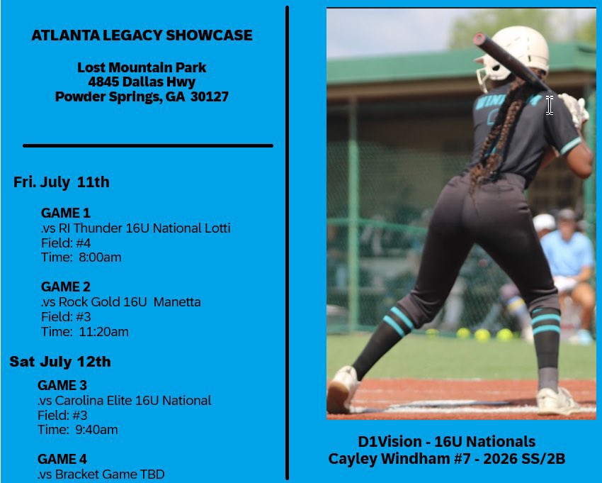 Cayley Windham (@cayleywindham07) on Twitter photo Atlanta Legacy Schedule is out! Come see us in action! <a href="/CoachG_14274/">Genee McRath</a> <a href="/CoachA54839250/">Coach A</a> <a href="/CoachStockdale2/">Daniel Stockdale</a> <a href="/CamisePatterson/">Coach P</a> <a href="/CoachMFrezzotti/">Magali Frezzotti</a> <a href="/KassieD23/">Kassie Stanfill</a> <a href="/NCATSOFTBALL/">The Official NC A&T Aggie Softball</a> <a href="/Coach_pooch/">Mike βPoochβ Perniciaro</a> Atlanta Legacy Schedule is out! Come see us in action! <a href="/CoachG_14274/">Genee McRath</a> <a href="/CoachA54839250/">Coach A</a> <a href="/CoachStockdale2/">Daniel Stockdale</a> <a href="/CamisePatterson/">Coach P</a> <a href="/CoachMFrezzotti/">Magali Frezzotti</a> <a href="/KassieD23/">Kassie Stanfill</a> <a href="/NCATSOFTBALL/">The Official NC A&T Aggie Softball</a> <a href="/Coach_pooch/">Mike βPoochβ Perniciaro</a>