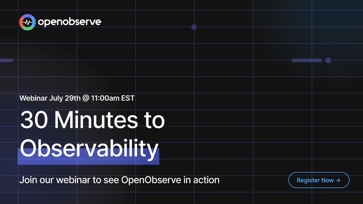 OpenObserve's tweet image. Reminder: Don’t miss this fast-track session to real observability. Zero BS. Register → openobserve.ai/webinars-video…

#DevOps #SRELife #OpenObserve #Webinar