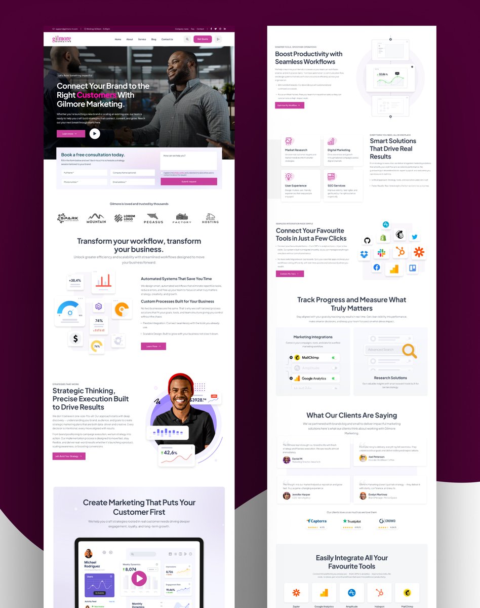 chris_visuals55's tweet image. Marketing Agency Website✨