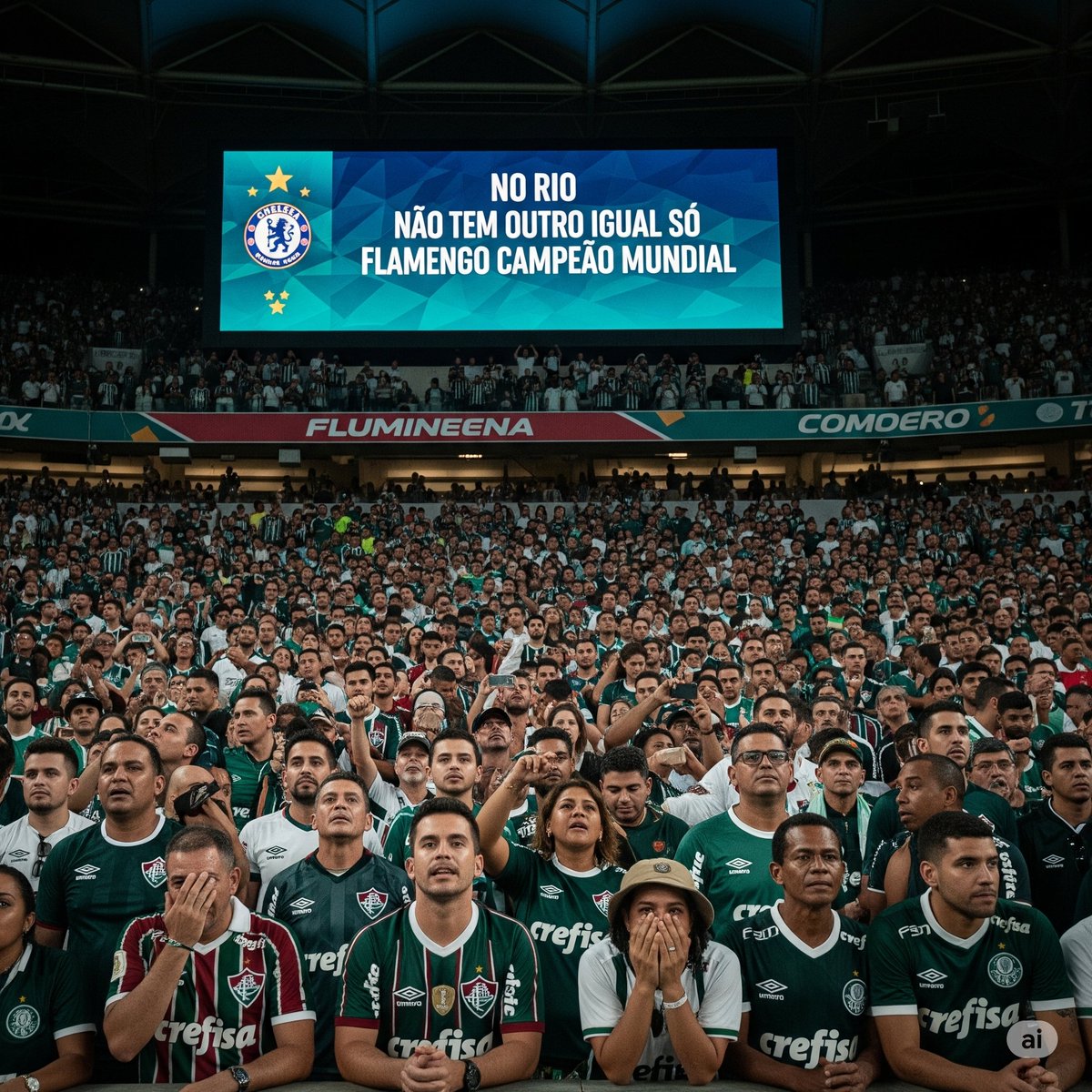ProgramaRN's tweet photo. Atenção, TRICOLETES de plantão! 🗣️😂 Já podem dar tchauzinho para mundial👋 E o fregues alviverde paulista? Chora não! Mengão quem colocou os ingleses na roda do Mundial! 😉🏆 #SegueOLider #CHExFLU #CHExPAL https://t.co/1Hhn7Ww4Ug