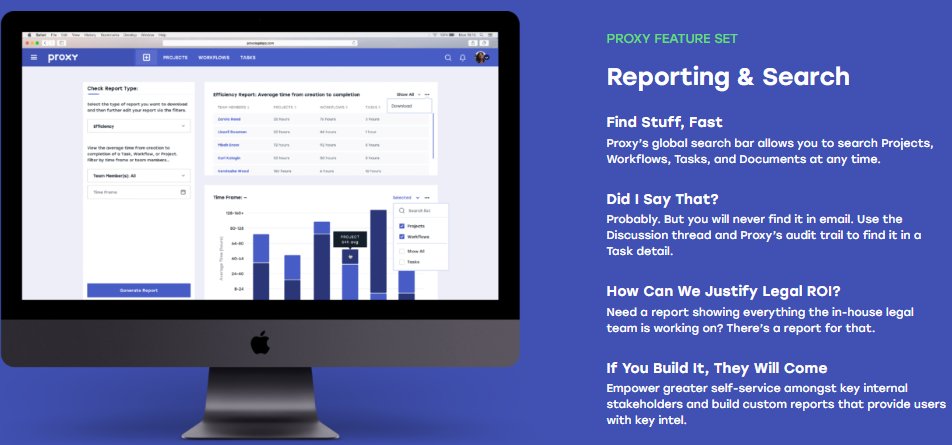 You could spend hours chasing updates and manually building charts for your GC.

Or you could click a button in Proxy and pretend you did.

📊 Reporting for in-house teams that have better things to do.

👉 proxylegalapp.com/product/#repor…

#LegalTech #InHouseCounsel #GCUpdates