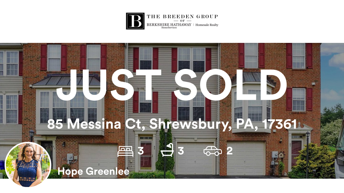 GreenleeRealtor's tweet photo. 🛌 3 🛀 3 🚘 2
📍 85 Messina Ct, Shrewsbury, PA, 17361

My latest sale on RateMyAgent.
MD 658745
https://t.co/Y86TYoWVHB

...
#ratemyagent #realestate https://t.co/rjJONDLTHk