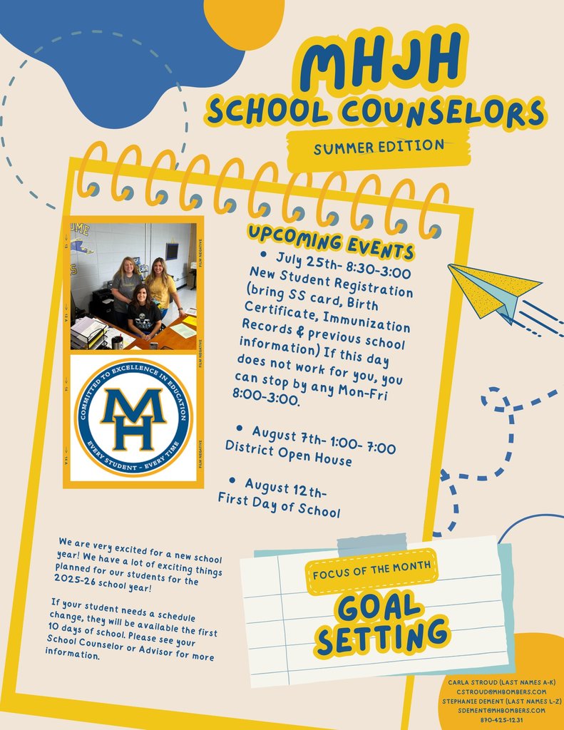 Enjoy the MHJH Counseling Newsletter!