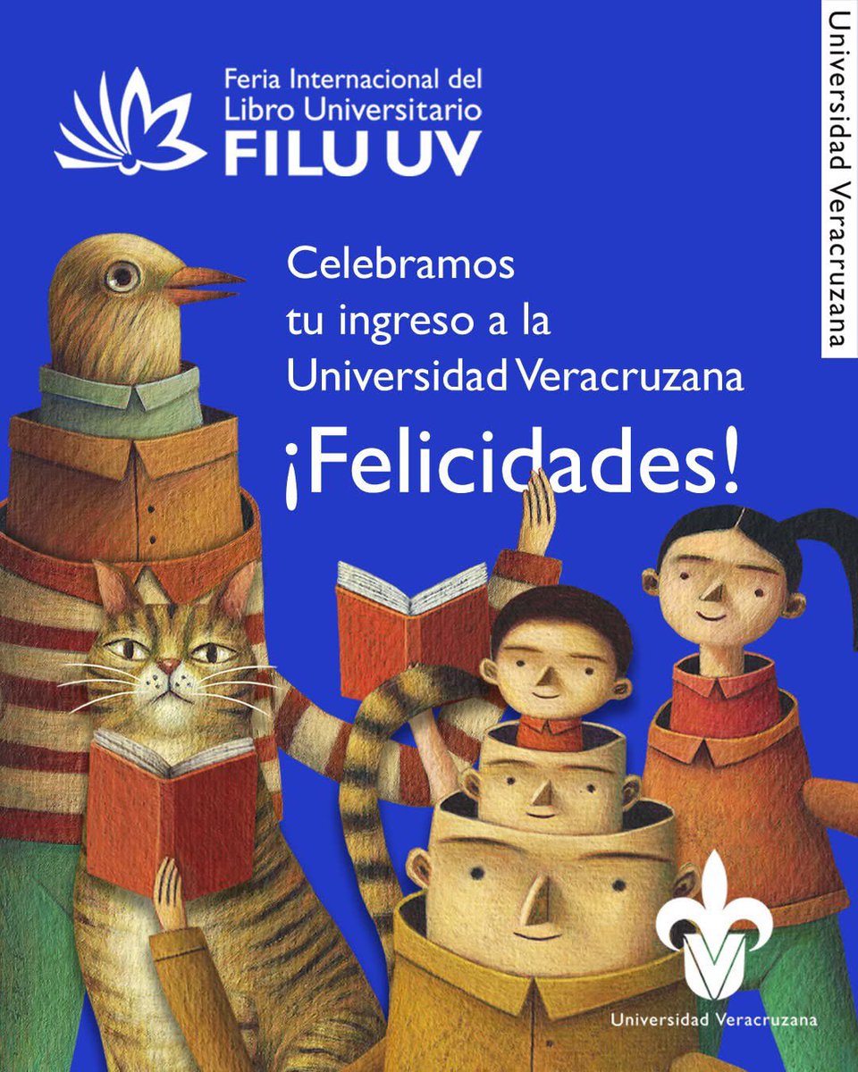 Desde la Feria Internacional del Libro Universitario, la fiesta de la palabra, el pensamiento y la cultura de la Universidad Veracruzana, damos la bienvenida a las y los jóvenes estudiantes que en agosto próximo iniciaran su vida universitaria. ¡Será una gran aventura! 😃