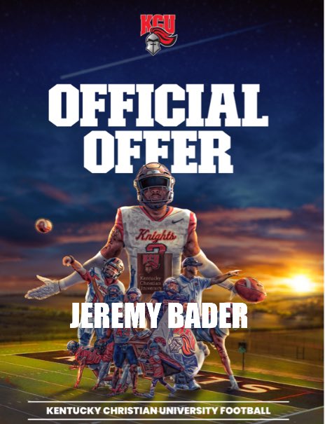 After a great conversation with <a href="/TroyerNolan/">Coach T</a>, I’m blessed to say I have received an offer to play football for <a href="/KentuckyChristi/">Kentucky Christian U</a>!!

<a href="/CoachDanScholz/">Dan Scholz</a> 
<a href="/CoachRio5x/">DeMario Pleasant</a> 
<a href="/OakHillsFB/">Oak Hills Football</a>