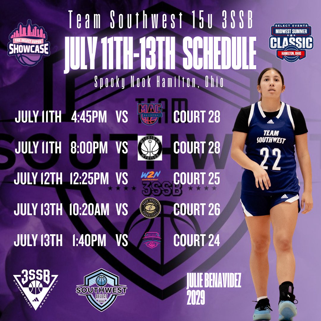 Julie Benavidez (@julieb2029) on Twitter photo Come check us out this week at The Select Super Showcase In Ohio!!
<a href="/mikemillsnc/">Mike Mills WBB College Recruiting</a> , <a href="/SW_Select3SSB/">SWSelect3SSB</a> <a href="/BHSHoundBball/">Boerne Girls Basketball</a> Come check us out this week at The Select Super Showcase In Ohio!!
<a href="/mikemillsnc/">Mike Mills WBB College Recruiting</a> , <a href="/SW_Select3SSB/">SWSelect3SSB</a> <a href="/BHSHoundBball/">Boerne Girls Basketball</a>