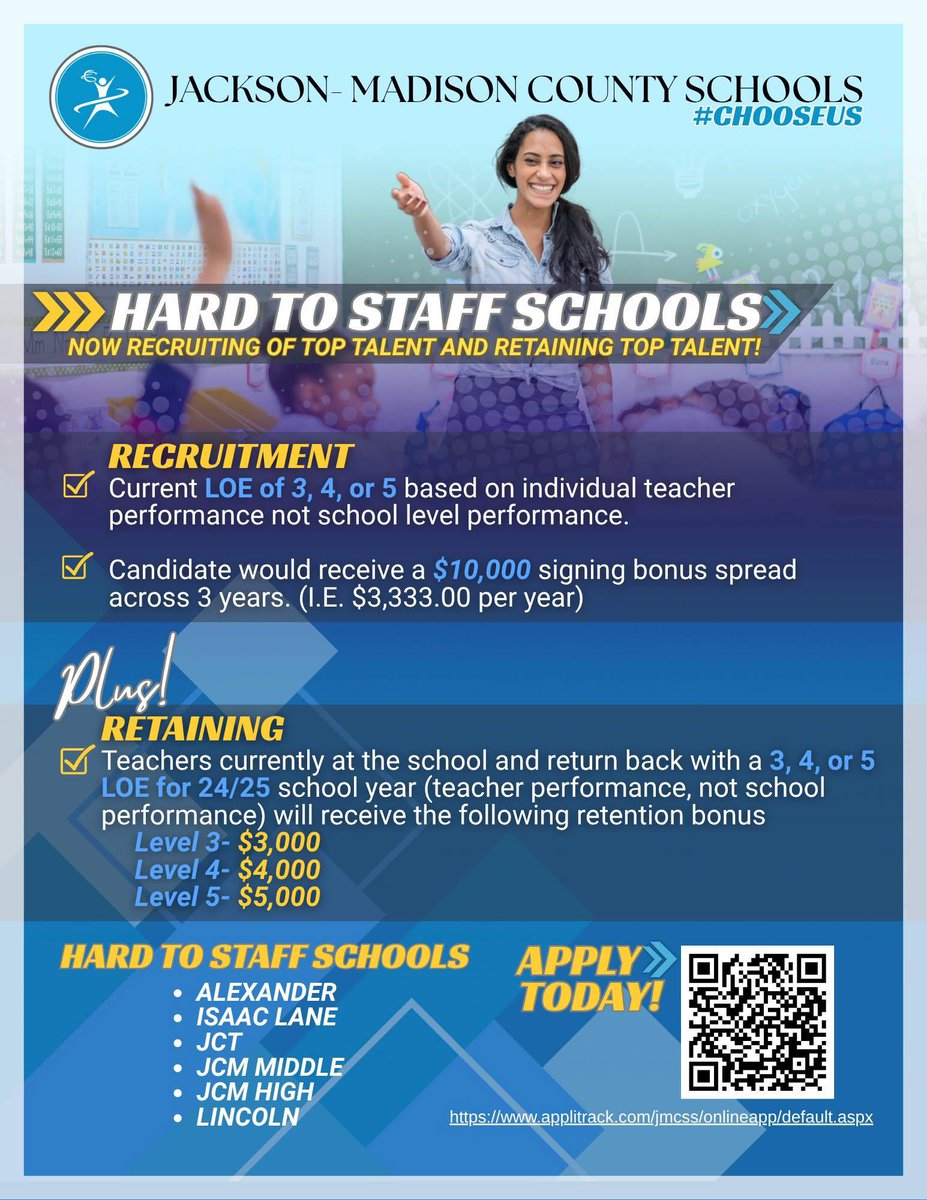 Education pays 💵Help us share the good news - and click the link for more details.
jmcss.org/join-our-team