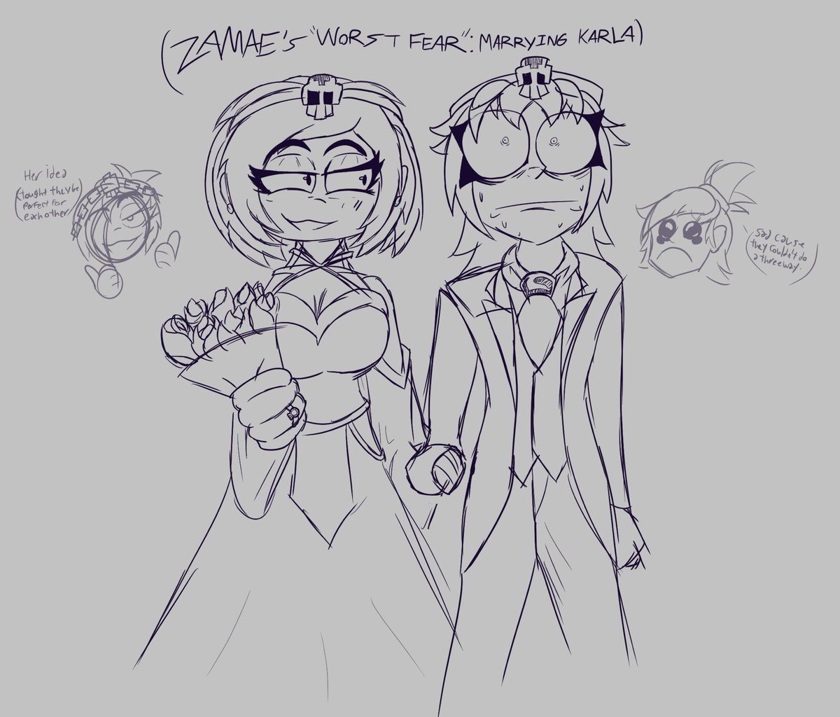 NotSafeFromZamae🔞(Commissions open) (@notsafefromzme) on Twitter photo Doodle dump
(Btw Karla appears twice so credit to <a href="/GtsMinecraft/">GTSMinecraft-Menace to society</a> (plus Fea is there too so there that) ) Doodle dump
(Btw Karla appears twice so credit to <a href="/GtsMinecraft/">GTSMinecraft-Menace to society</a> (plus Fea is there too so there that) )