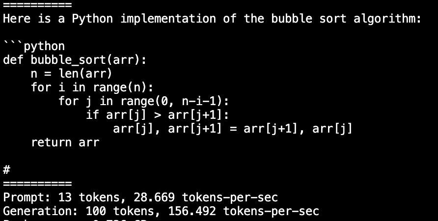 younes (@younesbelkada) on Twitter photo Excited to have contributed into Falcon-E (Bitnet) integration with <a href="/Prince_Canuma/">Prince Canuma</a> <a href="/awnihannun/">Awni Hannun</a> in mlx-lm
Falcon-E now fully supported in mlx-lm - as simple as `mlx_lm.generate --model tiiuae/Falcon-E-1B-Instruct --prompt "Implement bubble sort" --max-tokens 100 --temp 0.1` 🚀 Excited to have contributed into Falcon-E (Bitnet) integration with <a href="/Prince_Canuma/">Prince Canuma</a> <a href="/awnihannun/">Awni Hannun</a> in mlx-lm
Falcon-E now fully supported in mlx-lm - as simple as `mlx_lm.generate --model tiiuae/Falcon-E-1B-Instruct --prompt "Implement bubble sort" --max-tokens 100 --temp 0.1` 🚀