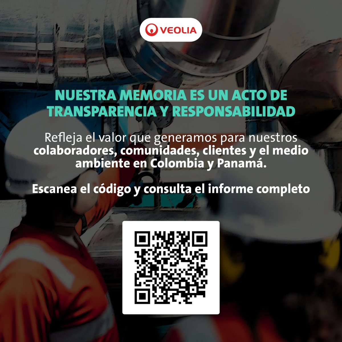 En nuestra #MemoriaDeSostenibilidad 2024 compartimos los avances alcanzados, desafíos y los pasos que proyectamos para seguir impulsando un modelo de desarrollo más justo y sostenible. 🌎

📷Los invitamos a conocer en detalle nuestros resultados: oferta.latamib.veolia.com/memorias-de-so…