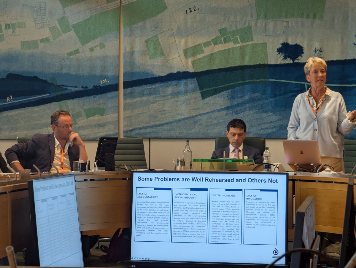 AlistairBoxall's tweet image. I had an interesting evening last night at Portcullis House attending the launch of the People&apos;s Commission report on the Water Sector.  Our work on chemical pollution in rivers got a mention.