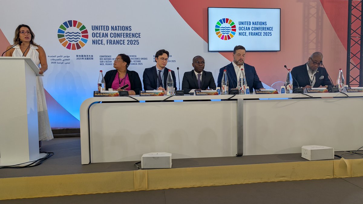 UNEP_CEP's tweet photo. 🗣️UNEP's @cristojc calls for “strengthened regional cooperation” at #UNOC2025 as sargassum threatens marine life, tourism &amp; public health.
Read the full message 👇
🔗 https://t.co/nxufiLAseB
#SargassumCrisis #BlueEconomy #OceanAction #CaribbeanEnvironment https://t.co/qq7WMs0a0X