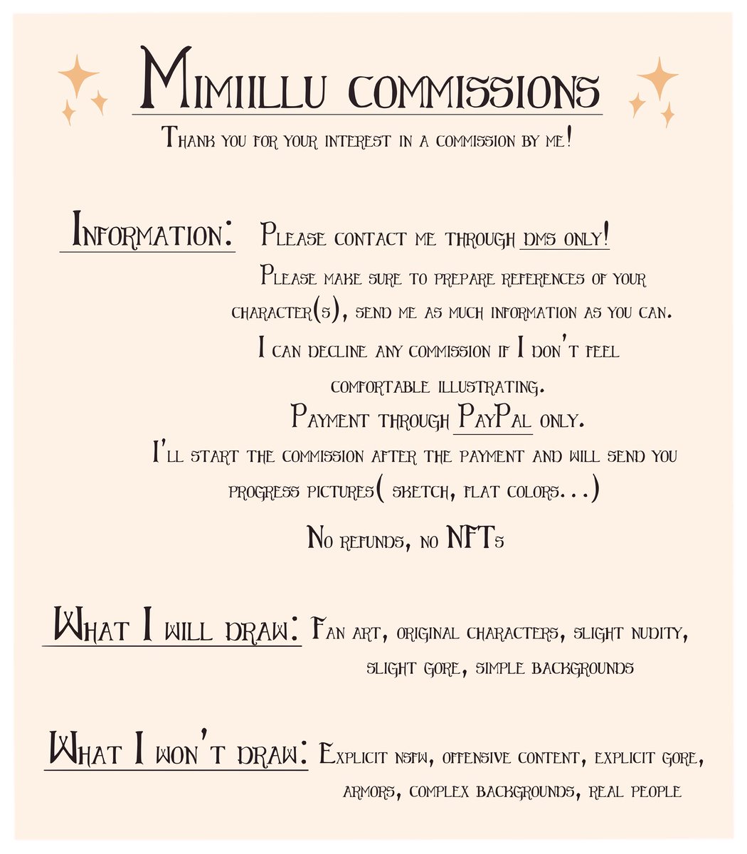 mimiillu's tweet image. Hi everyone ! I’m opening commissions ✨ Please share it and DM me if you are interested 😌🧡✨ #Commission #commissionsoopen