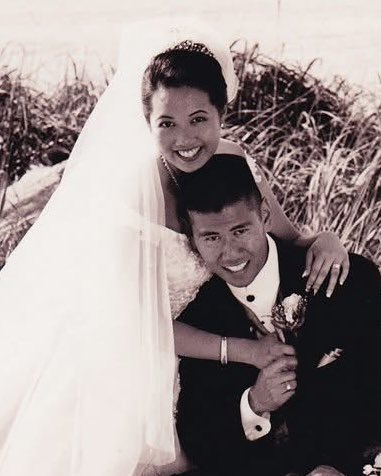 CanuckClay's tweet photo. Had some fun recreating (or trying to recreate) a few pics from our wedding day 25 years ago.

Let’s just say that one of us hasn’t changed very much. #GLCPC https://t.co/En4PPismna