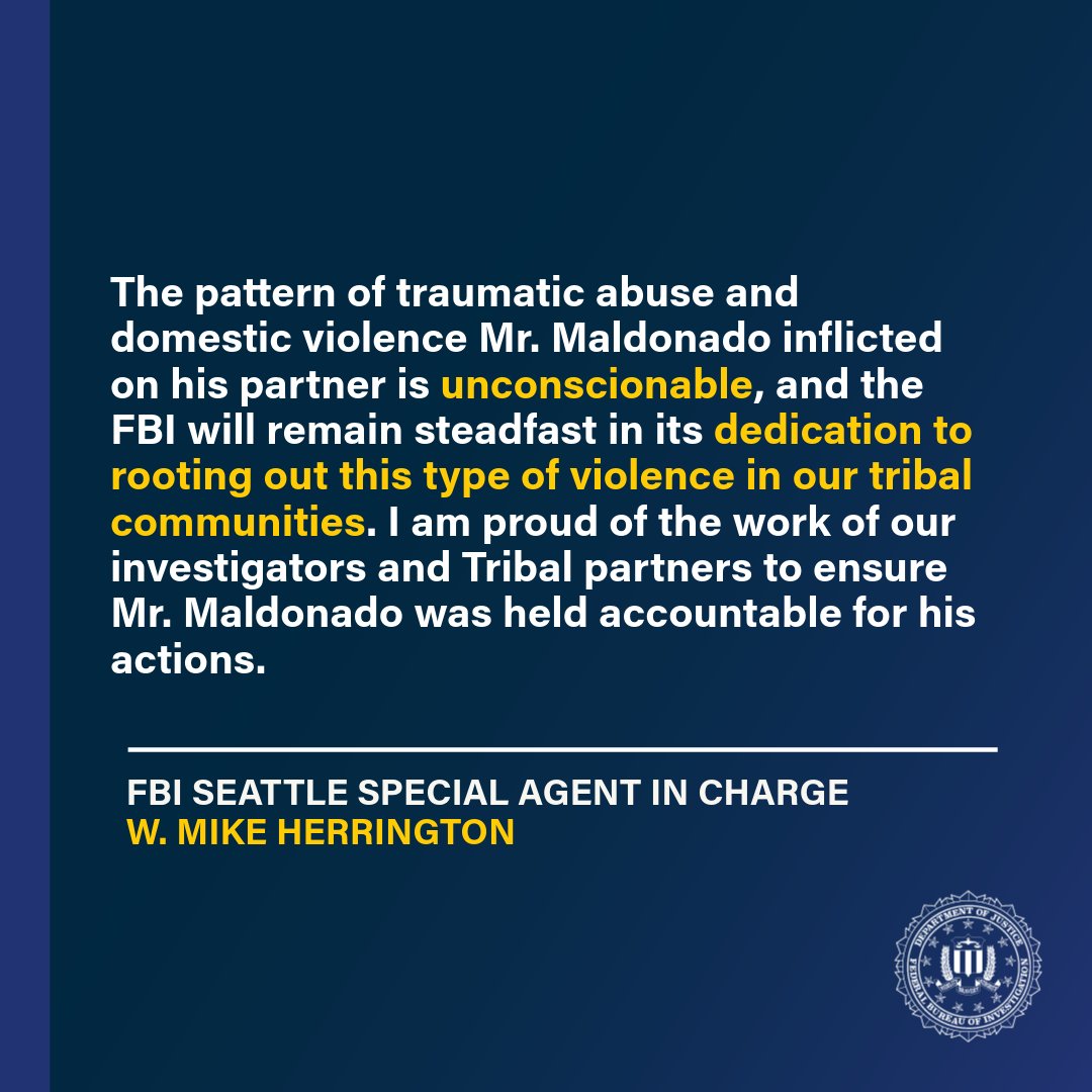 FBISeattle's tweet image. Repeat Domestic Abuser Sentenced to Federal Prison for Assaulting and Strangling His Partner. To read more, visit ow.ly/7PpO50Wjs04