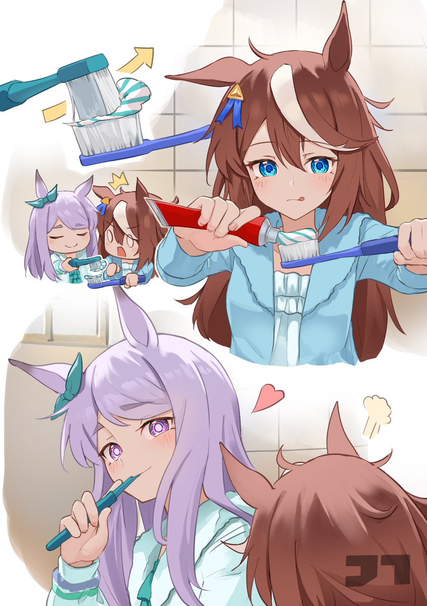 おはよう☀️🤎💜
Good Morning
#umamusume #Tokaiteio #MejiroMcQueen
