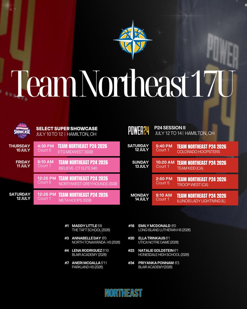 Excited to compete in Ohio. Here is our schedule!
