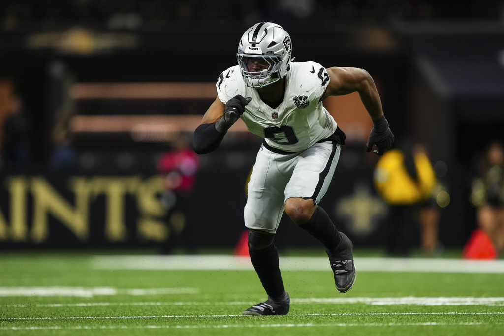 Pro Football Hall of Fame Ambassador (@pfhofambassador) on Twitter photo TYREE WILSON, <a href="/Raiders/">Las Vegas Raiders</a> DE - The 2nd year pro produced 37 total pressures in 2024 - ranking 49th out of 211 qualifying DEs. (Per PFF) #RaiderNation #Raiders #LasVegas #NFL #NFLUK #NFLTop100 #NFLDraft #nflnews #nfl100 #NFLPlayoffs TYREE WILSON, <a href="/Raiders/">Las Vegas Raiders</a> DE - The 2nd year pro produced 37 total pressures in 2024 - ranking 49th out of 211 qualifying DEs. (Per PFF) #RaiderNation #Raiders #LasVegas #NFL #NFLUK #NFLTop100 #NFLDraft #nflnews #nfl100 #NFLPlayoffs