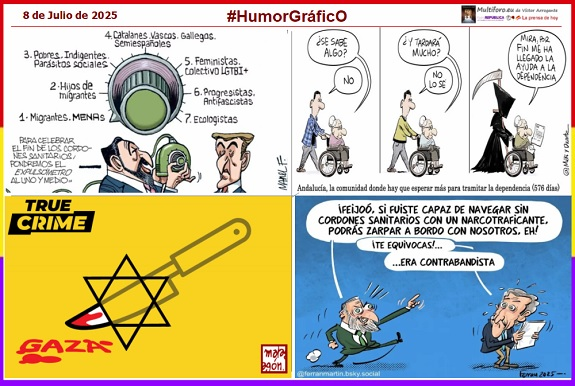 caval100's tweet photo. #HumorGráficO
@ManelFontdevila @MikiyDuarte @malagonhumor @ferranmartin
#8deJulio #Corrupción #IncendioPaüls #PreriodistasAgitadores #DefensaEmpleoPúblico #ReflexionesAteas #porlaRepública #OTANNoBasesFuera #7291Ayuso #TrumpEEUU #IsraelGenocida
https://t.co/2sjirtvfeV https://t.co/Z1WSa21xVS