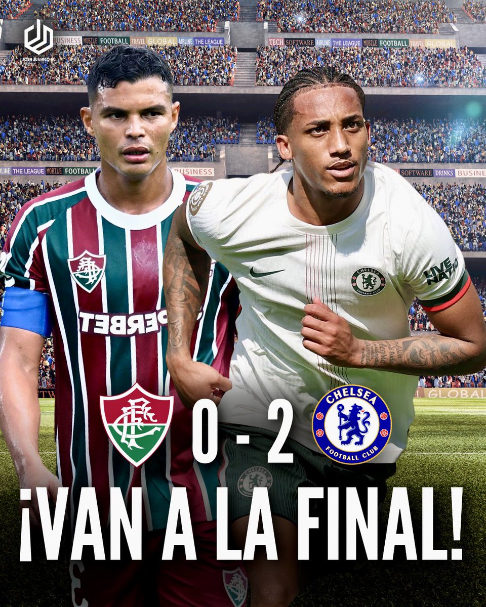 ⚽️ ¡João Pedro castiga a su exequipo!
Chelsea vence 2-0 a Fluminense y avanza a la final del Mundial de Clubes.

🔵 Partido serio y con mucha táctica.
🔒 Defensa firme.
⚡ João, el MVP con doblete.

#JoshJuanico #LaLeyDelEx #Chelsea #Fluminense #ClubWorldCup