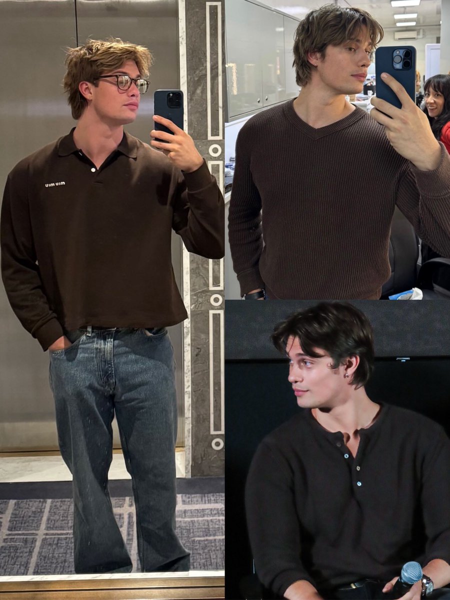 can't survive without his comfort brown sweaters
