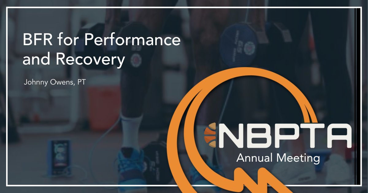 Thank you to the National Basketball Physical Therapists Association (NBPTA) for having Johnny Owens, PT, present on 'BFR for Performance and Recovery'! We value the opportunity to collaborate with leading professionals in the field and contribute to the advancement of sports