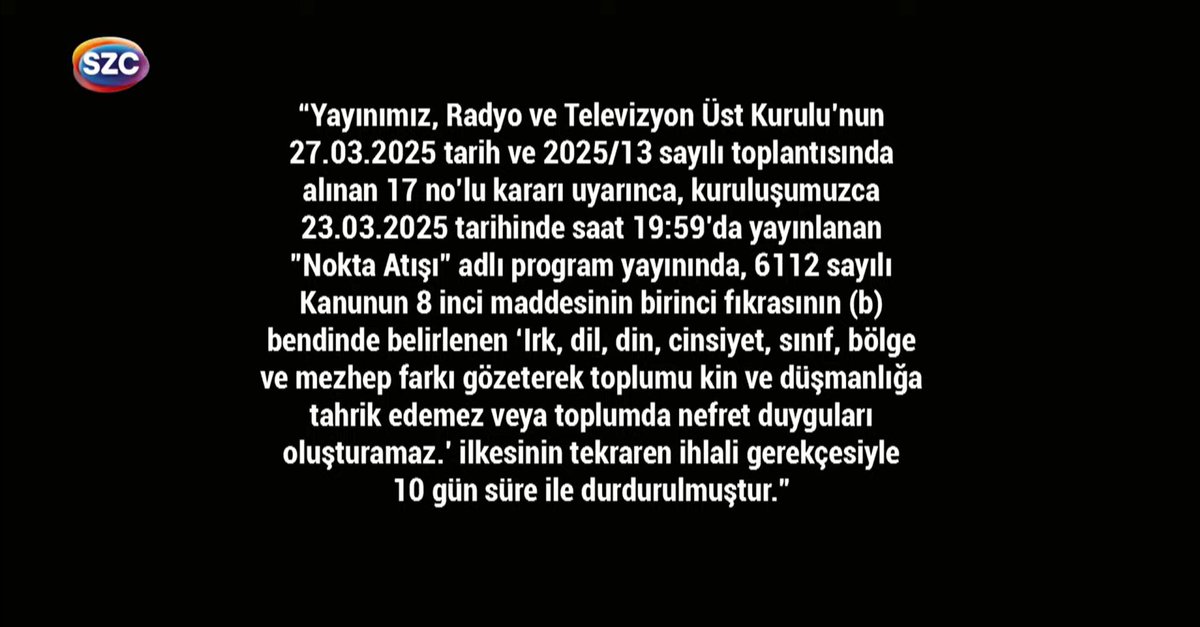 bulentgrsy's tweet photo. SÖZCÜ TV kapandı,
On gün kapalı kalacak..
@herkesicinCHP https://t.co/RqA8EXnwv8