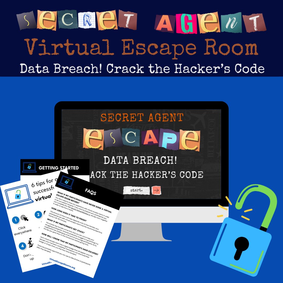 🕵️‍♂️🔒 Ready to outsmart a cybercriminal?

Join the mission to crack the code and save the world from a data breach! Your secret agent skills will be put to the test. 🌐💻

virtualescaperooms.org/product/secret…