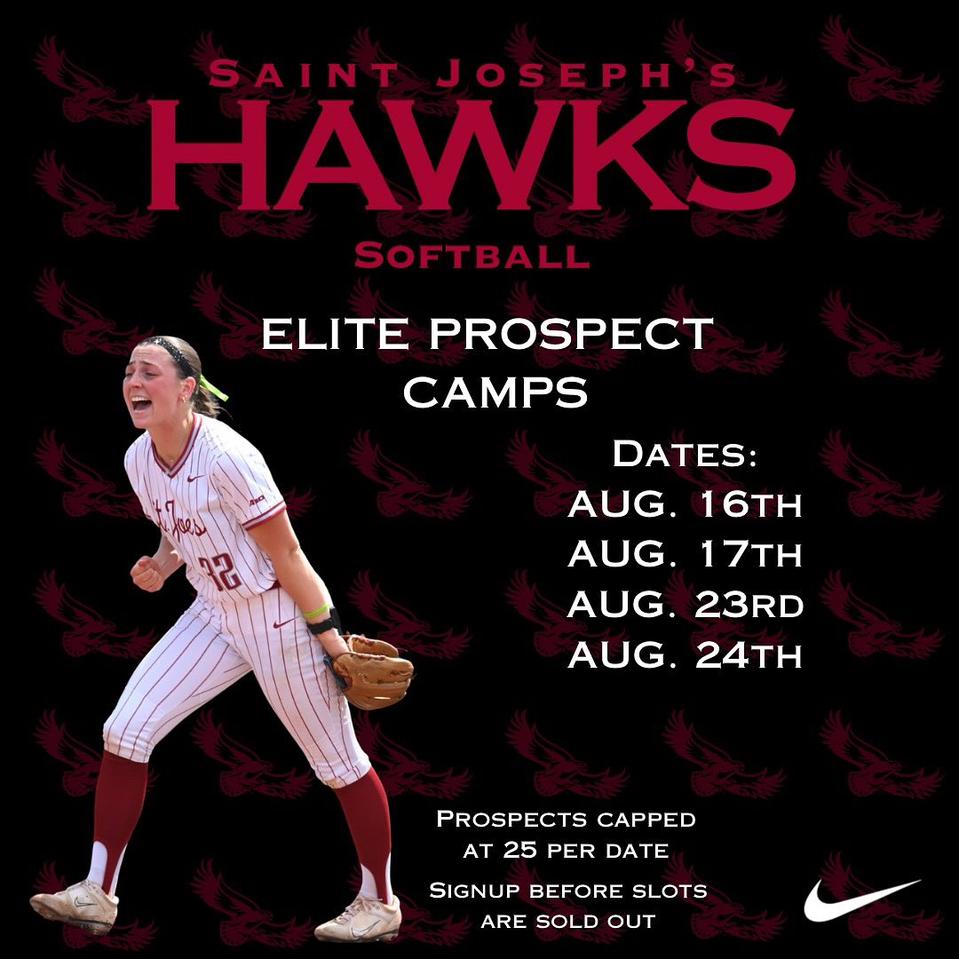 🚨 Come compete at our Elite Prospect Camp on Hawk Hill this August. Each camp caps out at only 25 prospects. Sign up with the link in our Instagram bio @sjuhawk_sb while slots are still available. THE HAWK WILL NEVER DIE.