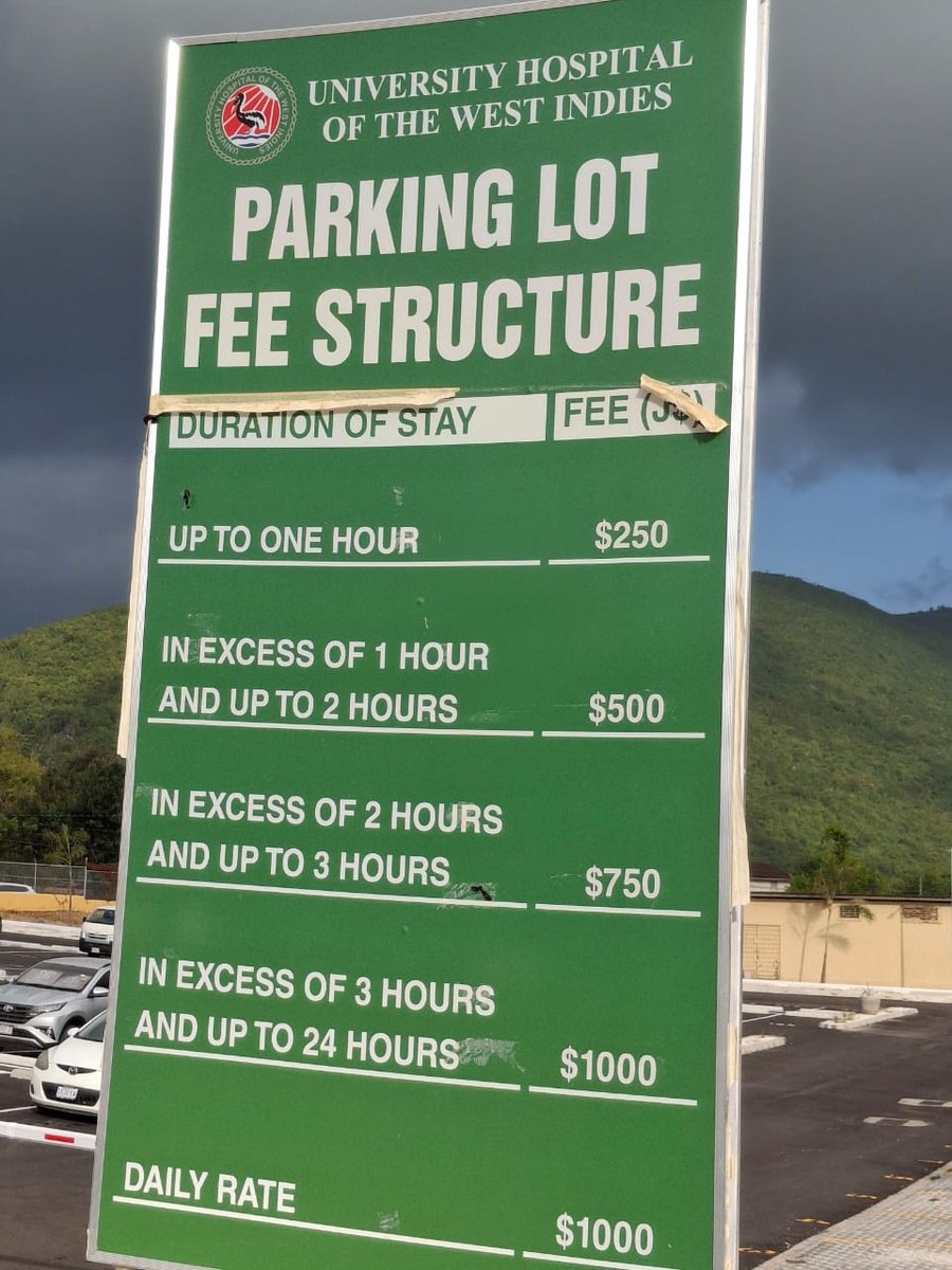 "No new taxes."
Now, you will be taxed for having to go to UHWI and park to get treatment or visit family or friends. 
Never seen it anywhere in the world.
JLP oppressors at it again.