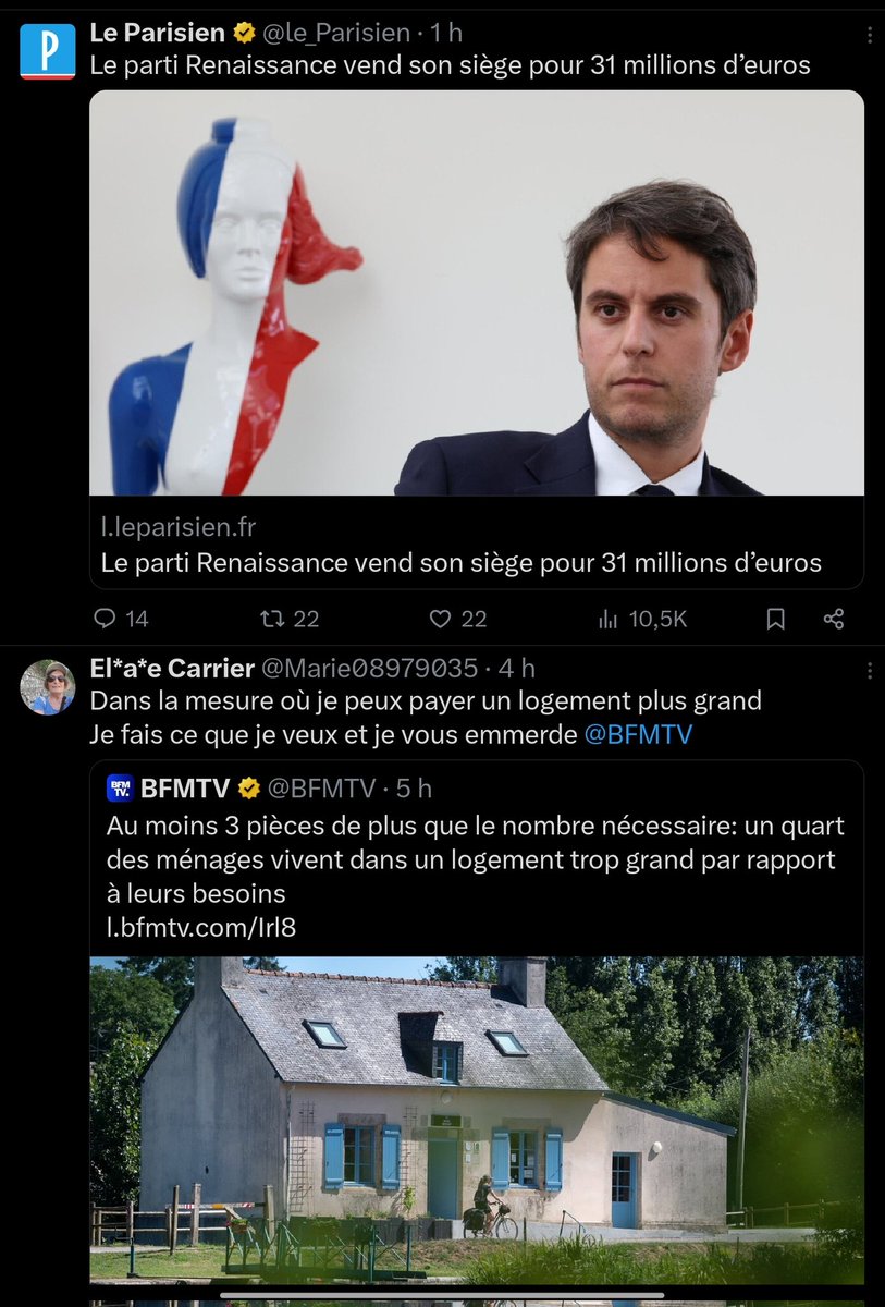 Des fois le fil de X me fait rire ...
Le siège du parti Renaissance est peut être vraiment trop grand compte tenu du nombre de ses adhérents. 🤣