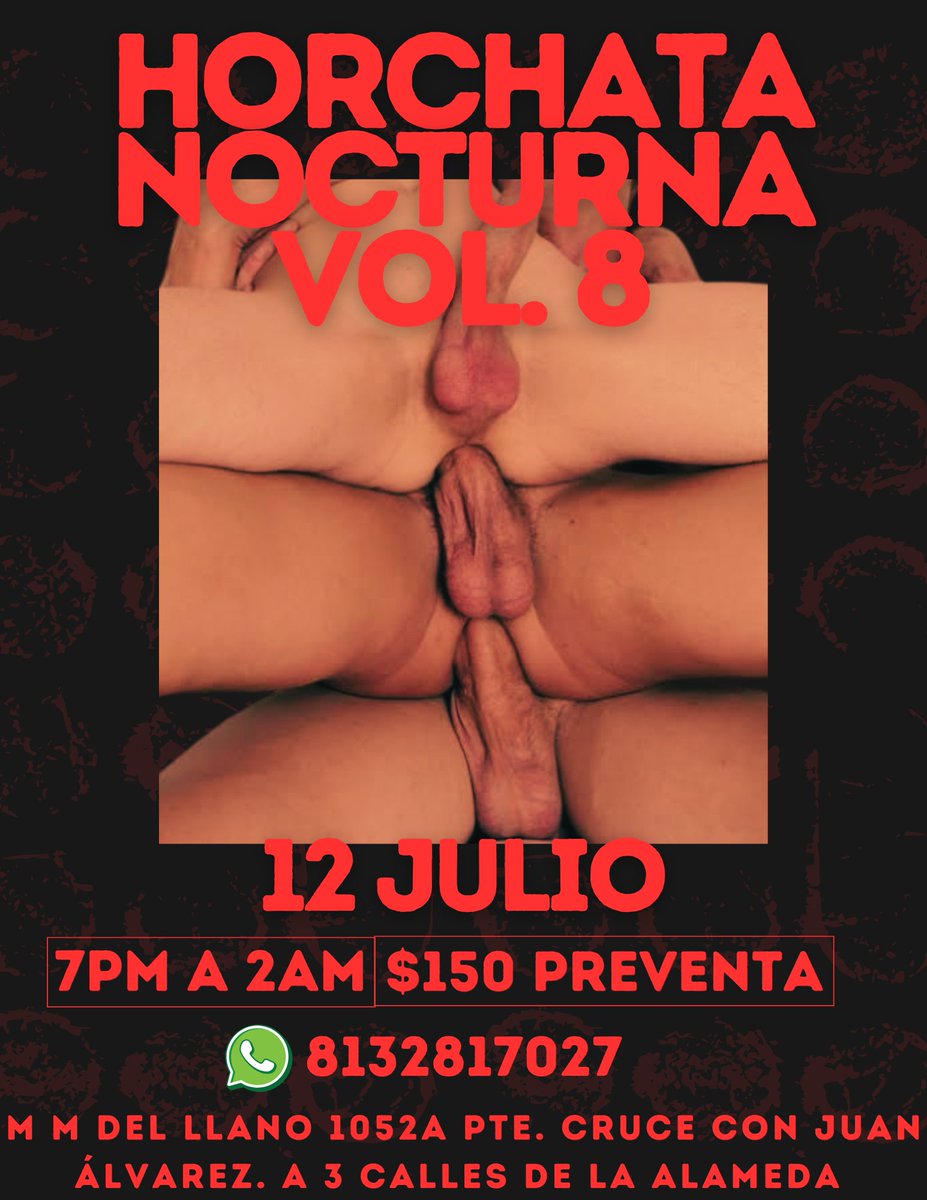 SIGUE LA QUE LES GUSTA
HORCHATA NOCTURNA VOL.8

SABADO 12 DE JULIO
⌚7PM A 2AM  

$1️⃣5️⃣0️⃣ PREVENTA
$2️⃣0️⃣0️⃣ EL DIA DEL EVENTO

🎫🎟️ PARA PARTICIPAR EN EL SORTEO DE 5️⃣ CORTESIAS GRATIS HAY QUE SEGUIR LOS SIGUIENTES PASOS:
⭐SEGUIR LA CUENTA DE <a href="/AquelarreMty/">Aquelarre Club</a> ⭐
⭐REPOSTEAR ESTA O