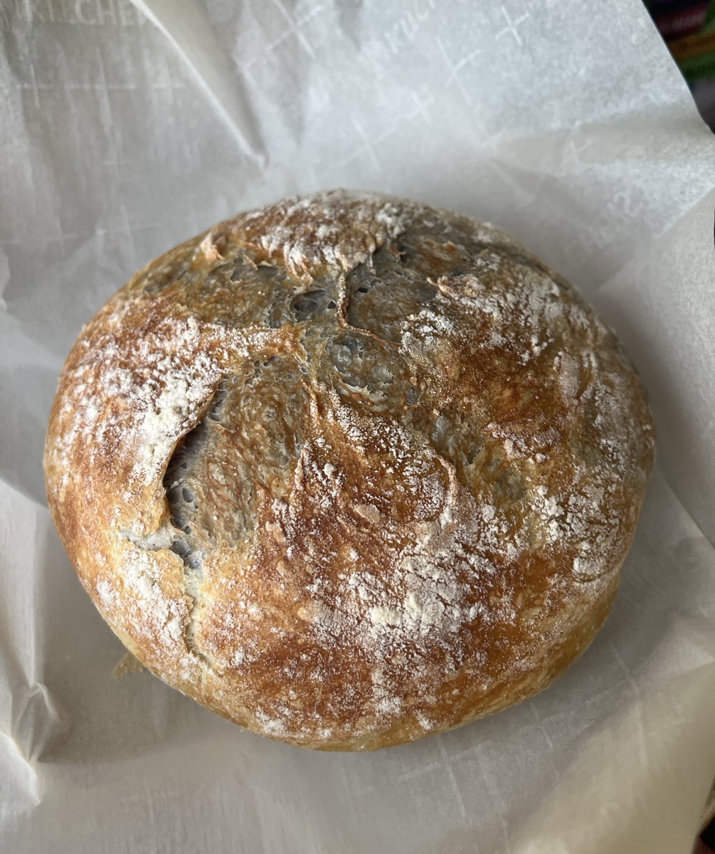 i would like to show everyone the butterfly pea flower artisan bread I made today