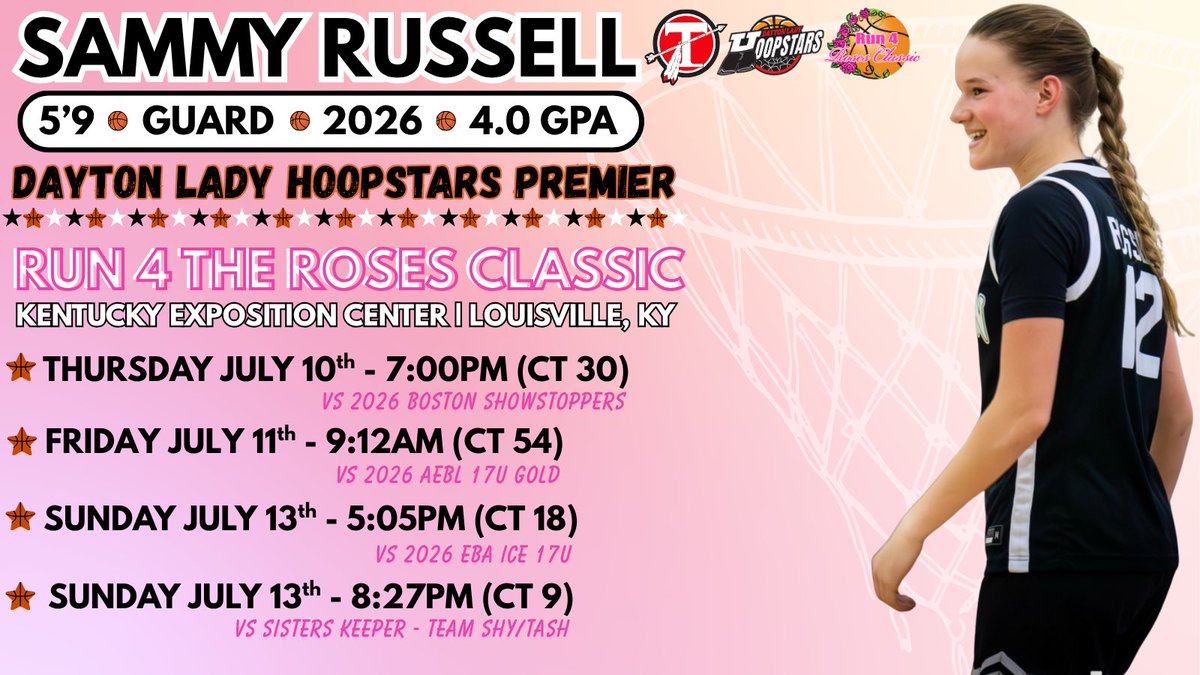 Excited for the opportunity to compete this coming weekend in Louisville at Run 4 The Roses! <a href="/DLHPremier/">DLH Premier</a> <a href="/girls_tecumseh/">Tecumseh Girls Basketball</a>